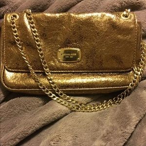 Gold Michael Kors purse